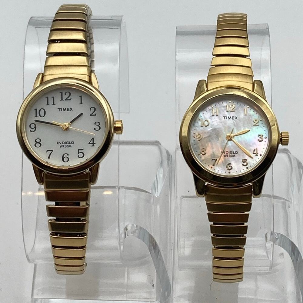 Two Timex Indiglo Women's Watches 25mm - Fresh Batteries - Expandable WR - Picture 3 of 15
